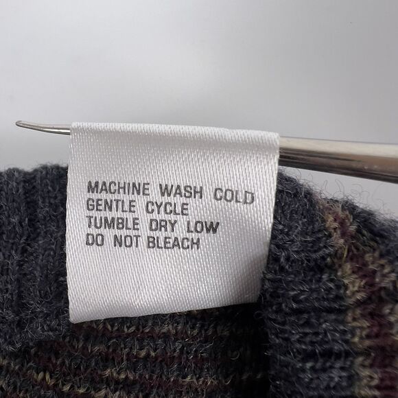 Vtg Wool Blend Sweater Vest XL Argyle Burgundy Gray‎ Made In Italy Scholar Golf - Picture 5 of 10